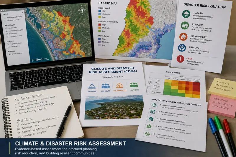 Climate and disaster risk assessment mapping