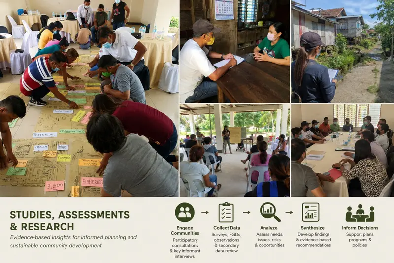 Studies, assessments and research documentation